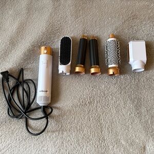 Airbrush 5-in-1 White & Gold Hair Styler Set
